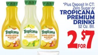 Bravo Supermarkets Tropicana premium drinks offer