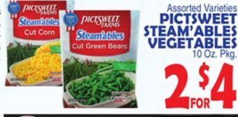 Bravo Supermarkets Pictsweet steam'ables vegetables offer