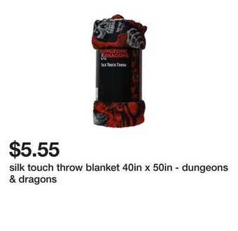 Five Below Silk touch throw blanket 40in x 50in - dungeons & dragons offer