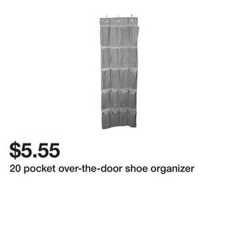Five Below 20 pocket over-the-door shoe organizer offer