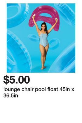 Five Below Lounge chair pool float 45in x 36.5in offer