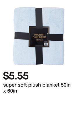 Five Below Super soft plush blanket 50in x 60in offer