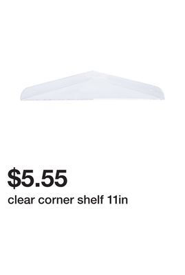 Five Below Clear corner shelf 11in offer