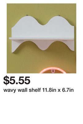 Five Below Wavy wall shelf 11.8in x 6.7in offer