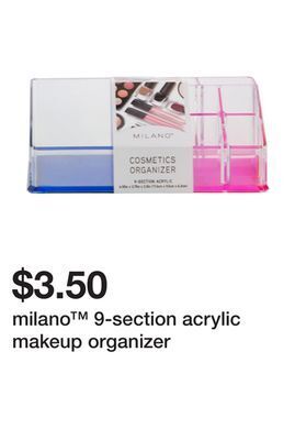 Five Below Milano™ 9-section acrylic makeup organizer offer