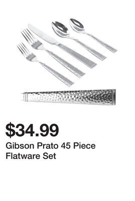 Kmart Gibson prato 45 piece flatware set offer