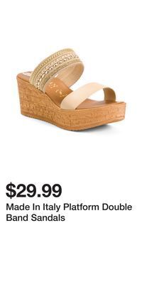 TJ Maxx Made in italy platform double band sandals offer