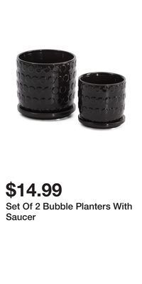 TJ Maxx Set of 2 bubble planters with saucer offer