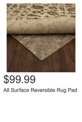 Costco All surface reversible rug pad offer
