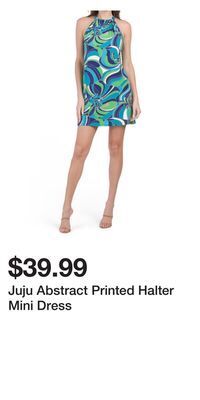 TJ Maxx Juju abstract printed halter mini dress offer