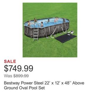 Costco Bestway power steel 22' x 12' x 48'' above ground oval pool set offer