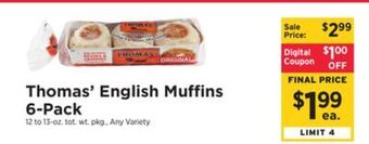 ShopRite English muffins 6-pack offer