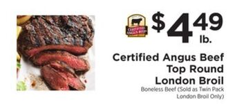 ShopRite Top round london broil offer