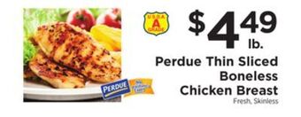 ShopRite Thin sliced boneless chicken breast offer