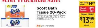 ShopRite Bath tissue 20-pack offer