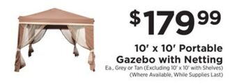 ShopRite 10' x 10' portable gazebo with netting offer