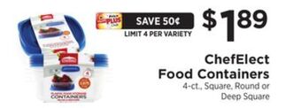 ShopRite Food containers offer