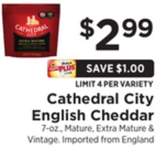 ShopRite English cheddar offer