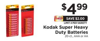 ShopRite Super heavy duty batteries offer