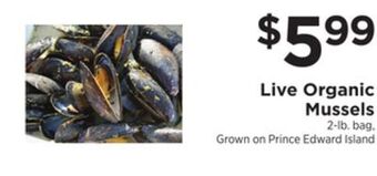 ShopRite Live organic mussels offer