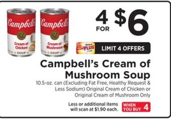 ShopRite Cream of mushroom soup offer
