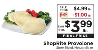 ShopRite Provolone offer