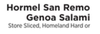 ShopRite San remo genoa salami offer