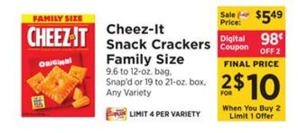 ShopRite Snack crackers family size offer