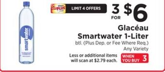 ShopRite Smartwater 1-liter offer
