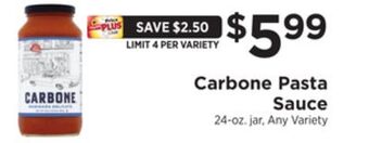 ShopRite Pasta sauce offer