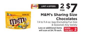 ShopRite Sharing size chocolates offer
