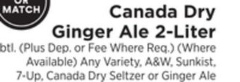 ShopRite Ginger ale 2-liter offer