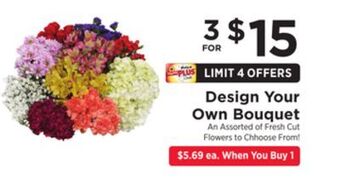 ShopRite Design your own bouquet offer