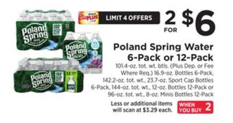 ShopRite Water 6-pack or 12 pack offer