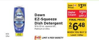 ShopRite Ez-squeeze dish detergent offer