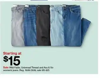 Target Wild Fable Universal Thread And Ava & Viv Women's Jeans offer