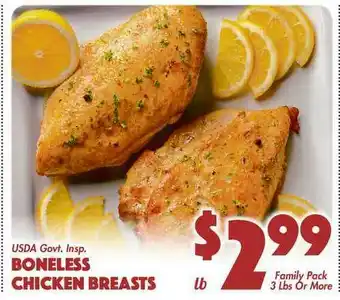The Food Emporium Usda Govt. Insp. Boneless Chicken Breasts offer