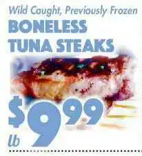 The Food Emporium Wild Cought Previously Frozen Boneless Tuna Steaks offer