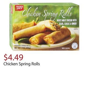 Trader Joe's Chicken spring rolls offer