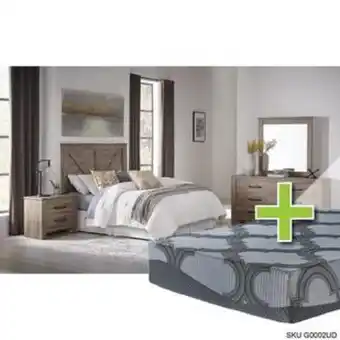 Aaron's Adorna ii 4 - piece queen bedroom set w/ 12 summit elite tight top plush hybrid mattress, foundation, & cases offer
