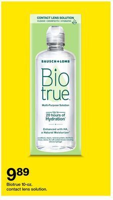 Target Biotrue 10 - oz. contact lens solution offer