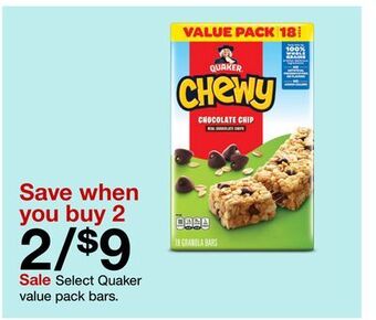 Target Select quaker value pack bars offer