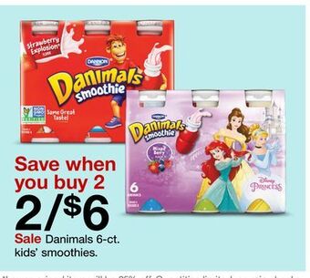 Target Danimals 6 - ct. kids' smoothies offer