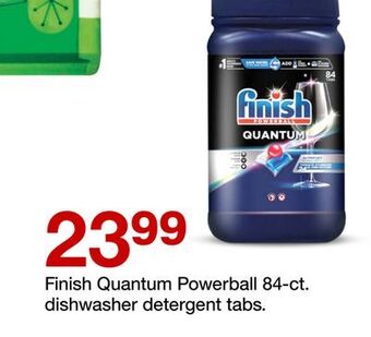 Target Finish quantum powerball 84-ct. dishwasher detergent tabs offer