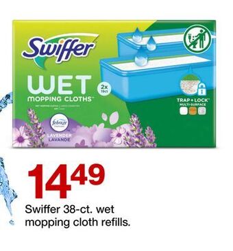 Target Swiffer 38-ct. wet mopping cloth refills offer