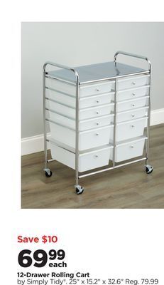 Michaels 12-drawer rolling cart tidy® offer
