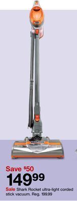 Target Shark rocket ultra-light corded stick vacuum offer