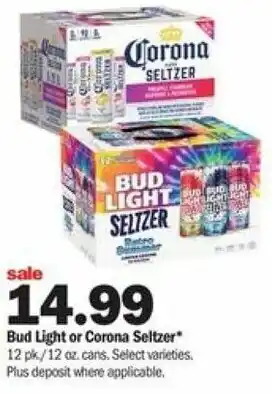 Meijer Bud Light Or Corona Seltzer offer