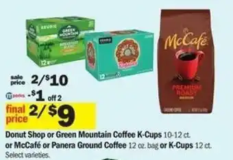 Meijer Donut Shop Or Green Mountain Coffee K-Cups or McCafé or Panera Ground Coffee offer