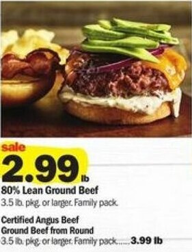 Meijer 80% Lean Ground Beef offer
